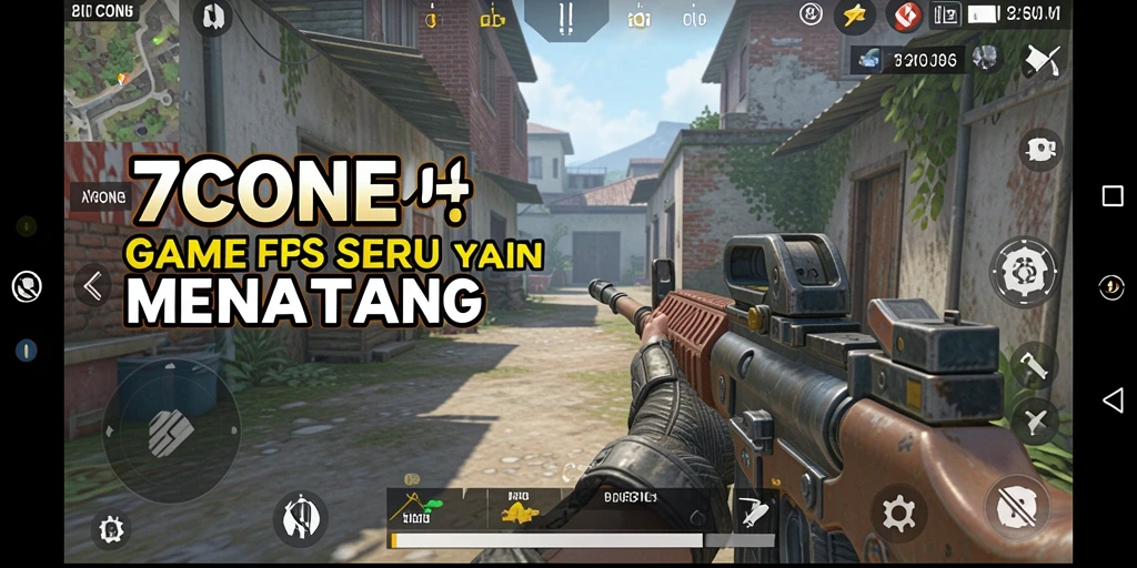Tangkapan layar aksi seru dalam game FPS 7CONE.