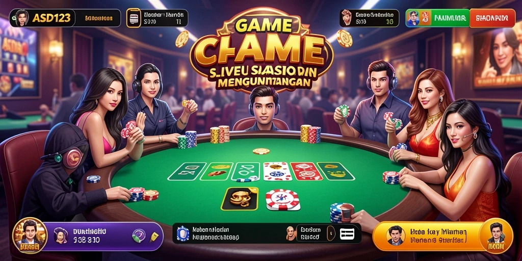 Screenshot gameplay Live Casino menampilkan dealer interaktif dan suasana kasino.