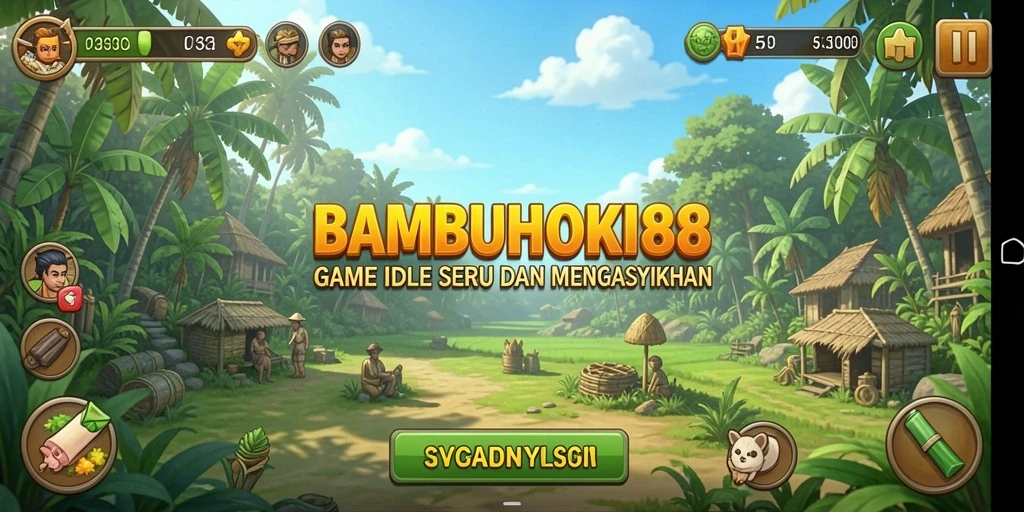 Screenshot gameplay BAMBUHOKI88 yang menampilkan elemen Idle yang seru.