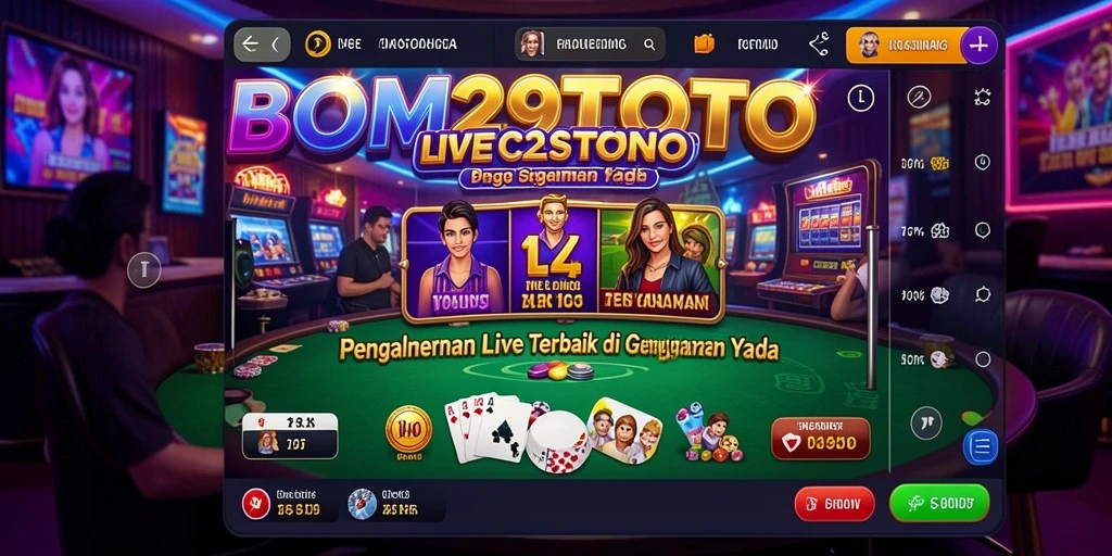 Screenshot gameplay Live Casino BOM29TOTO yang menarik.