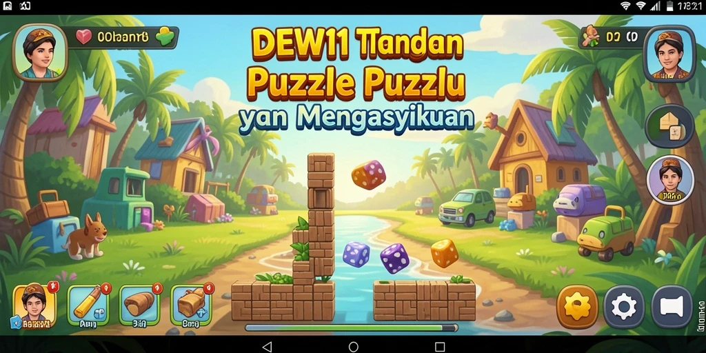 Gameplay menantang dengan berbagai jenis puzzle di DEWI11.