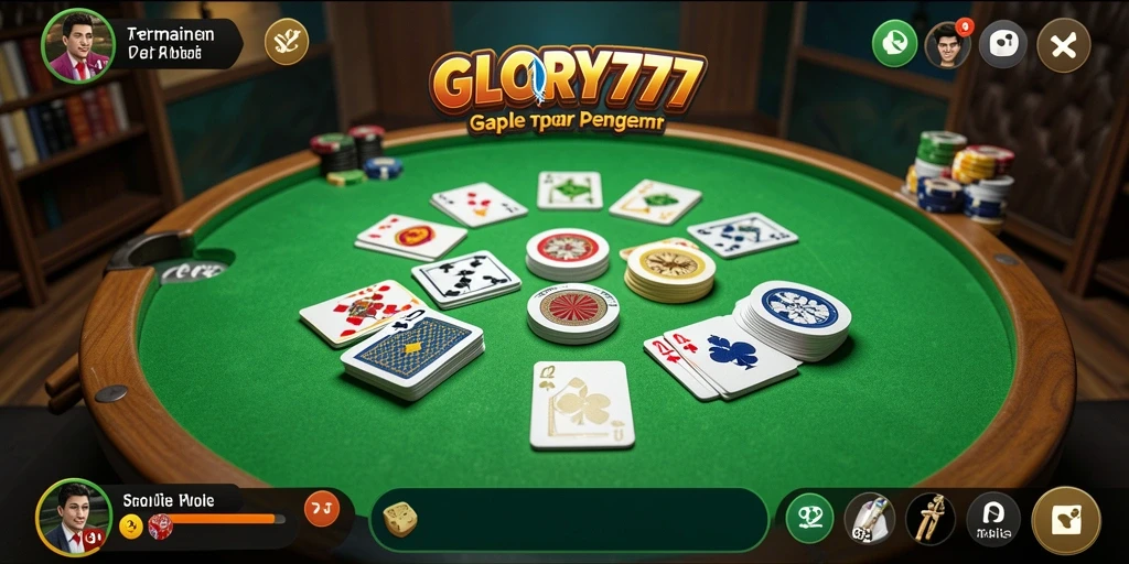 Tampilan gameplay GLORY777 yang menarik saat bermain Gaple.