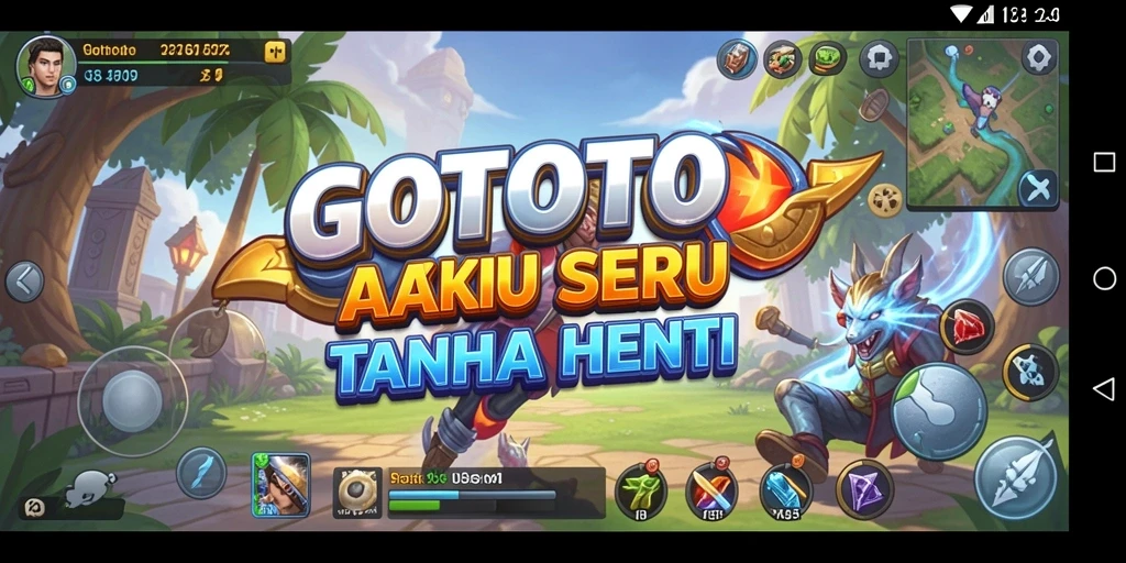 Screenshot gameplay GOTOTO menampilkan aksi menegangkan dalam pertempuran.