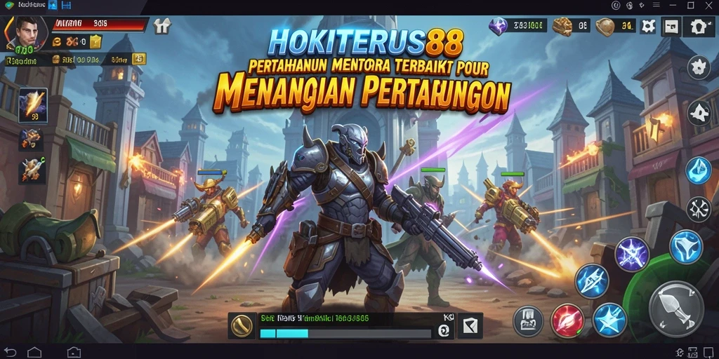 Tangkapan layar HOKITERUS88 menampilkan aksi menegangkan dalam Tower Defense.