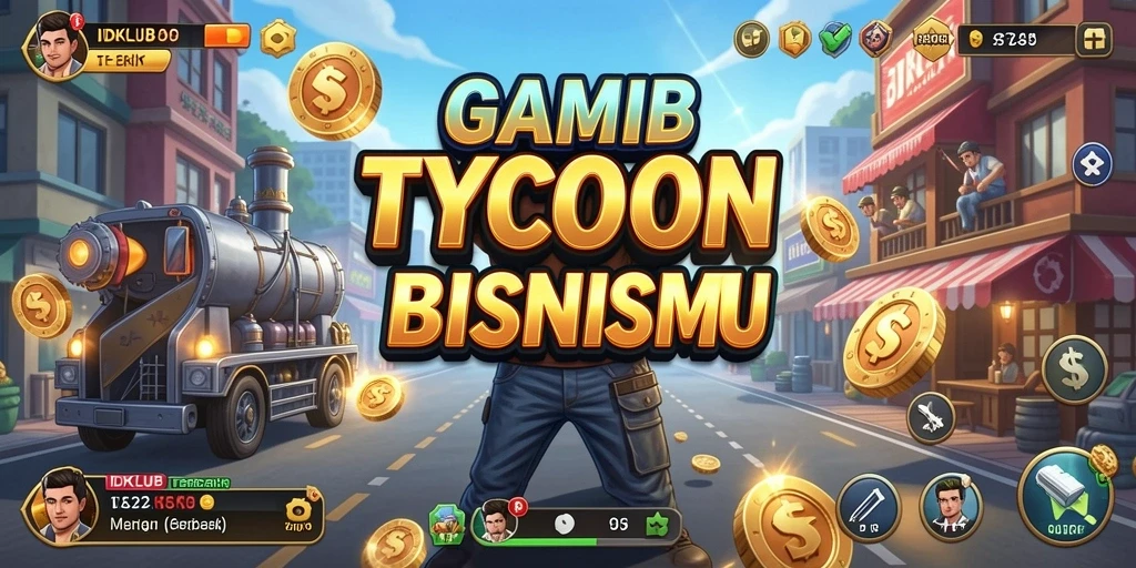 Screenshot utama gameplay Tycoon yang menarik dari IDKLUB.