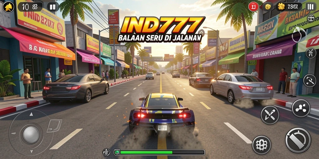 Gameplay IND777 menampilkan aksi balapan yang mendebarkan.