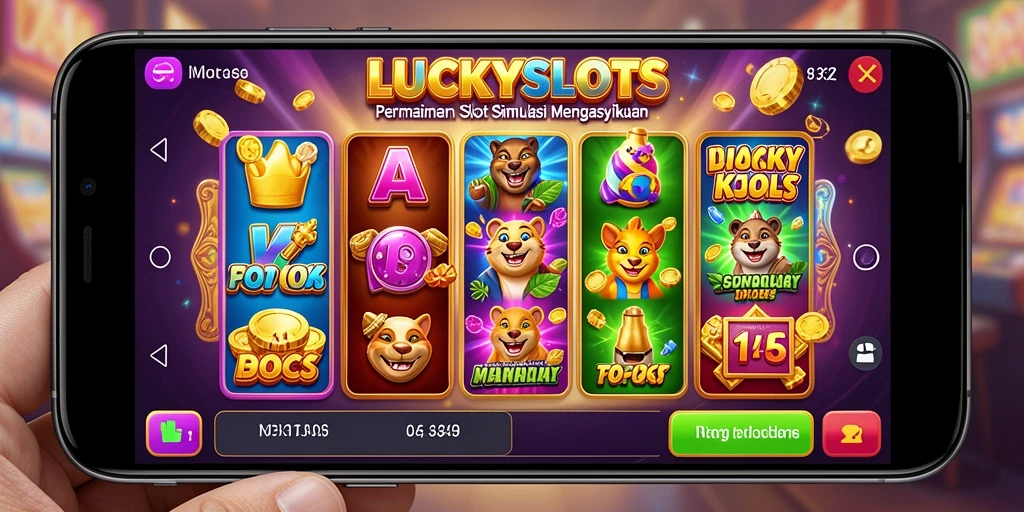 Tampilan gameplay menarik dari LUCKYSLOTS dengan berbagai pilihan mesin slot.