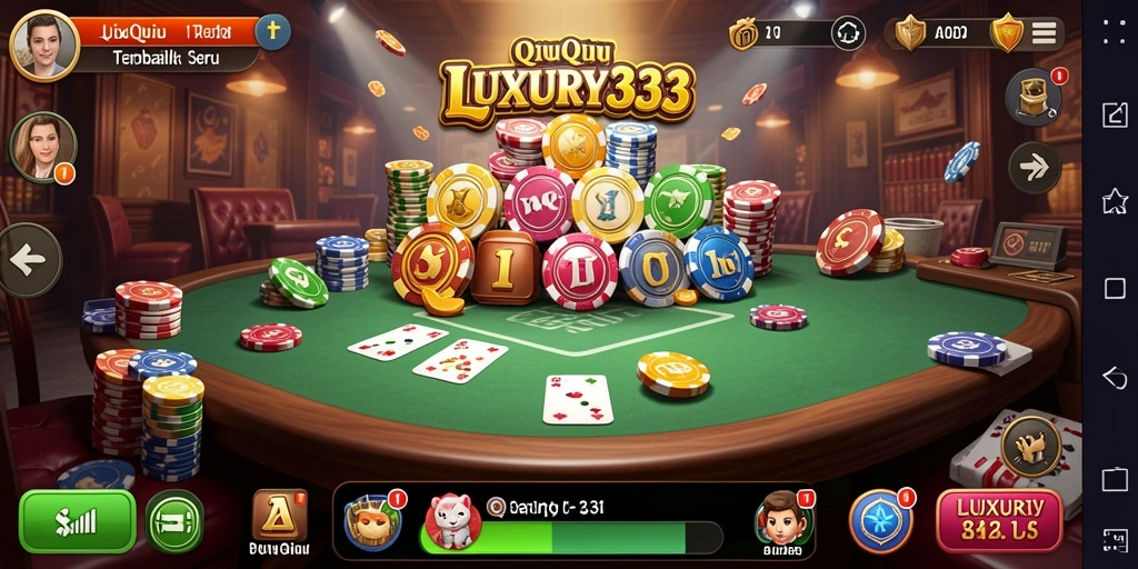 Screenshot LUXURY333 menampilkan gameplay QiuQiu yang seru dan mengasyikkan.