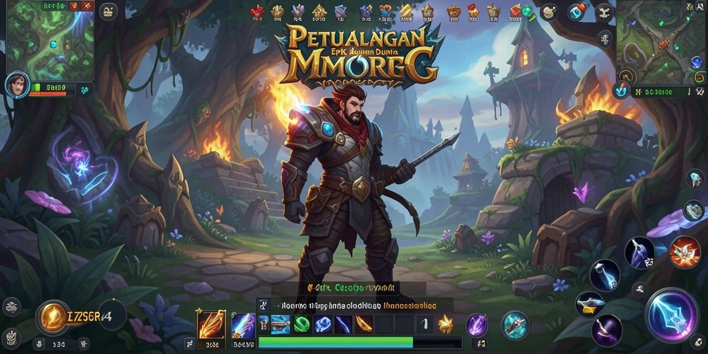Tampilan gameplay epik dalam dunia fantastis RR44.