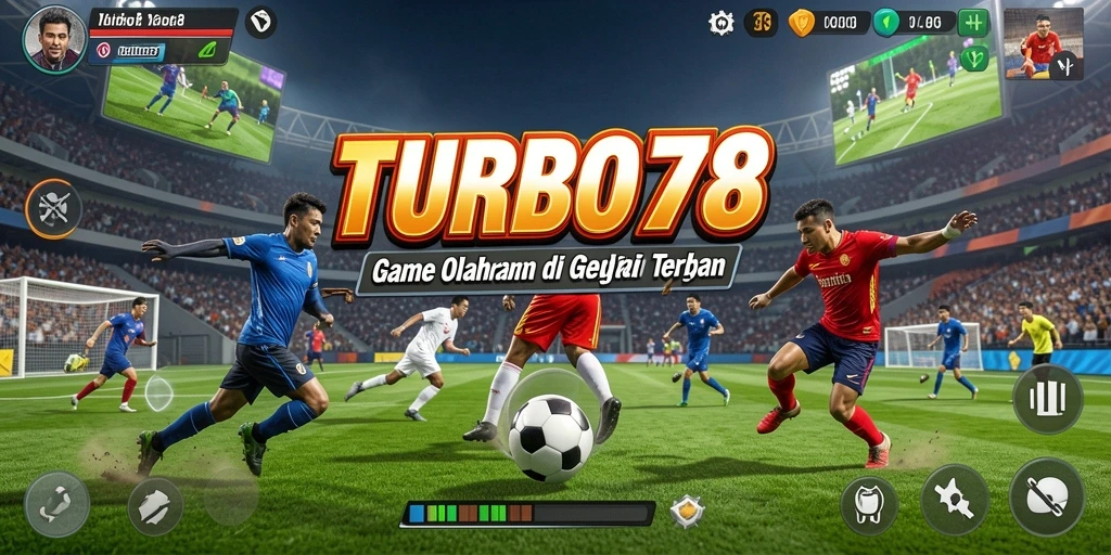 Screenshot utama TURBO78 menampilkan aksi seru dalam permainan olahraga.