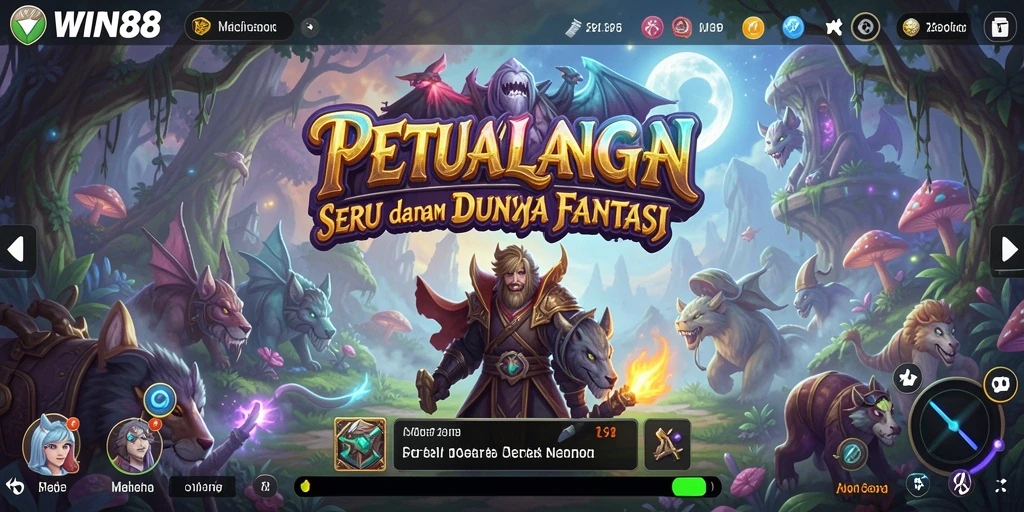 Screenshot gameplay WIN88 menampilkan eksplorasi dunia petualangan yang menarik.